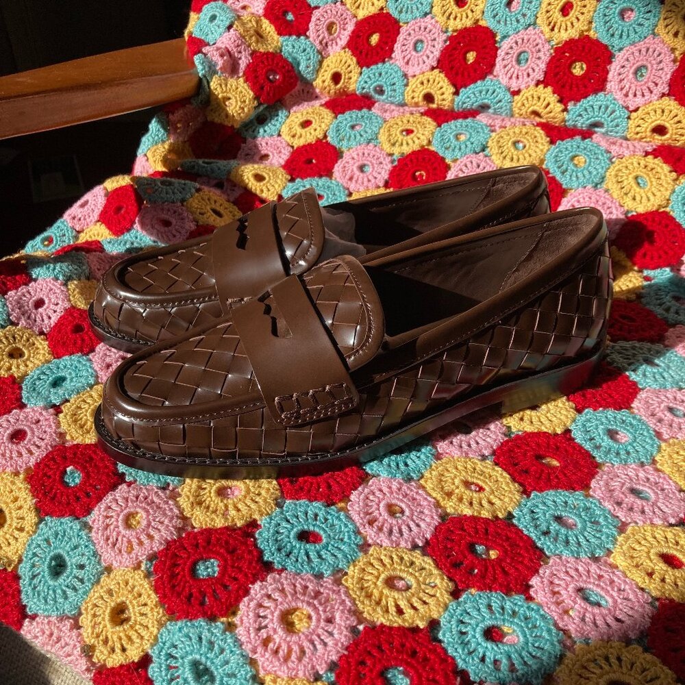 Loeffler Randall Rachel Espresso Woven Loafer